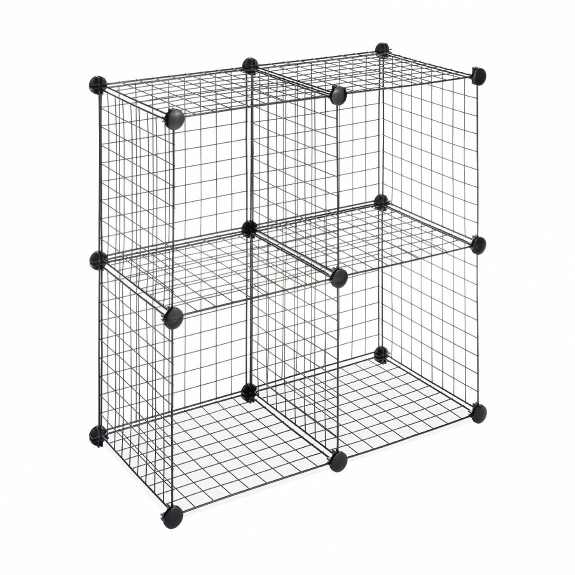 Home Diy 4 Cubes Small Pet Wire Grid Cage Cube Display Shelves Racking